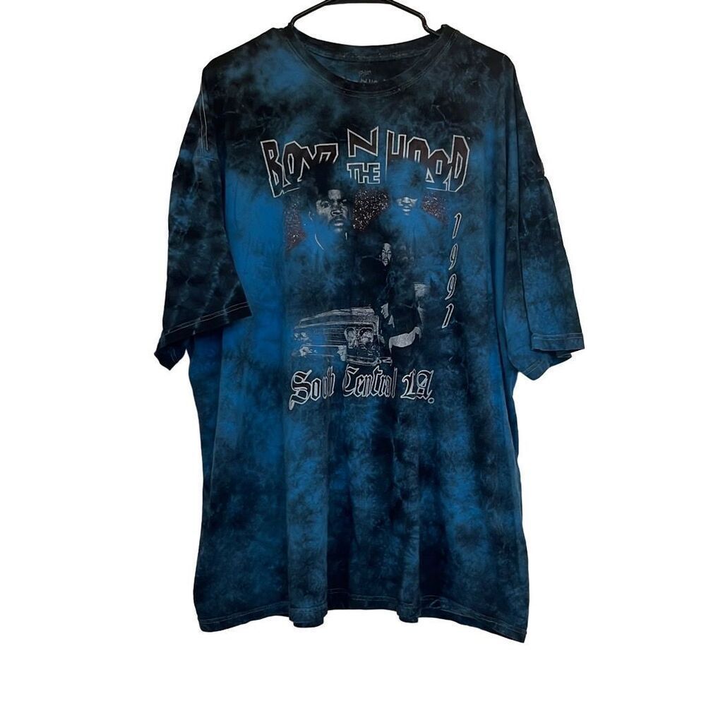 Boyz N the Hood Ice Cube 3XL Blue Black Tie Dye South Central Graphic‎ TShirt